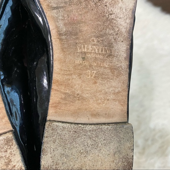 Valentino Rockstar Leather Flats Sz 7 - Picture 11 of 11